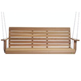 PS70-SW10 Premium Porch Swing | 6Ft Outdoor Furniture & Patio Swing | Handcrafted Western Red Cedar | Comfort Springs, Easy Assembly, Sustainable Outdoor Bench 80.5X 23x 24